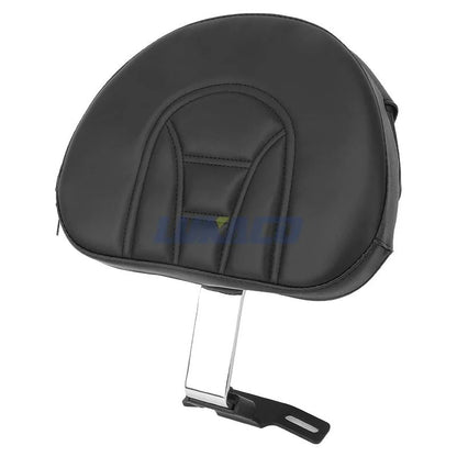 Motorcycle Adjustable Driver Rider Backrest Plug In Sissy Bar Seat Cushion Moto Pad For Harley Fatboy Heritage Softail 2007-2017