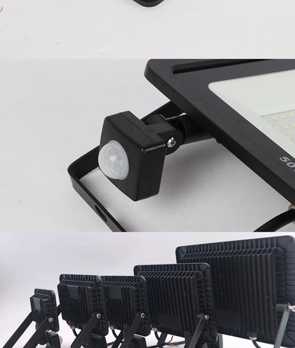10W 20W 30W 50W 100W Induction Led flood light With Adjustable PIR Sensor 110V 220V floodlight Street Square Outdoor Lighting