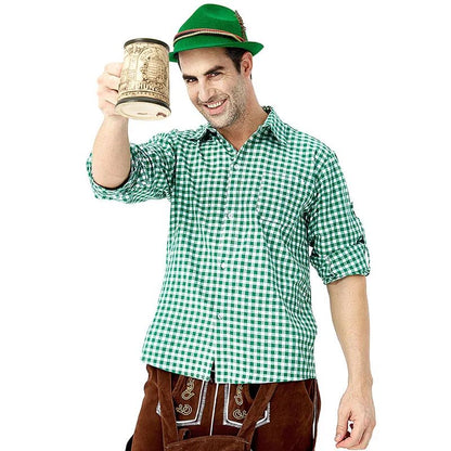 Men Bavarian Beer Male Shirt Rompers Shorts Set Cosplay Costume German Oktoberfest Costumes Halloween Festival Party Outfit