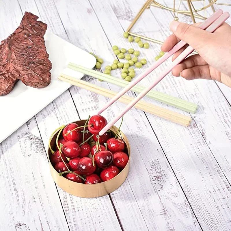 1 Pair of Wheat Straw Chopsticks Healthy Tableware Non-slip Chinese Chopsticks Kitchen Tools Reusable Sushi Food Tableware