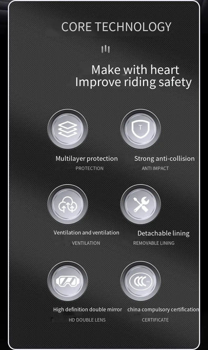 Capacete de Moto Unissex Anti-Embaçante com Lente Dupla e Meio Rosto para Veículos Elétricos Equipamento de Proteção para Homens e Mulheres