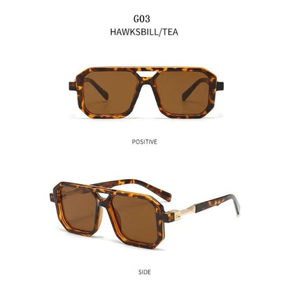 Óculos de Sol Vintage 2025 Proteção Solar Masculinos Quadrados Estilo Retrô Femininos da Moda Gafas De Sol