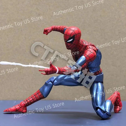 Original Ct Toys Mafex 075 O Espetacular Homem-Aranha - Ver. Quadrinhos Boneco de Ação de Anime Modelo de Presente