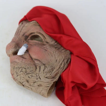 Little Red Hood Smoking Grandma Old Woman Mask Party Props Halloween ideal choice for gifts Suitable for men and women