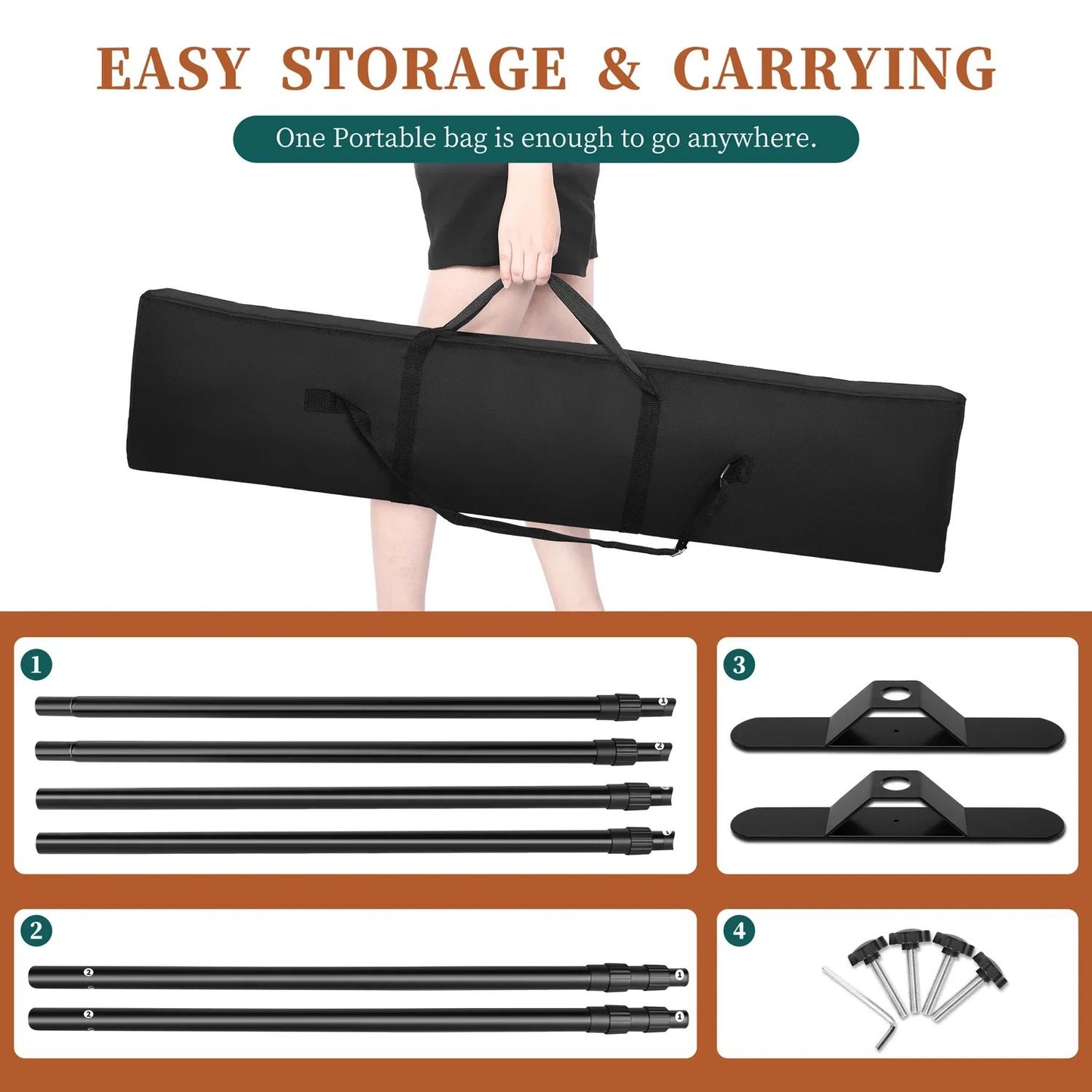 Double-Crossbar Backdrop Background Stand Frame Support System For Photography Photo Studio Video Muslin Green Screen