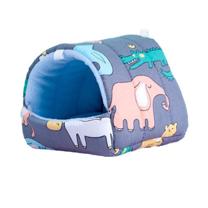 Inverno Bonito Desenho Animado Coelho Esquilo Mini Gaiola Ninho de Porquinho-da-Índia Pequenos Animais Ratos de Estimação Cama Casa de Hamster Quente Macia