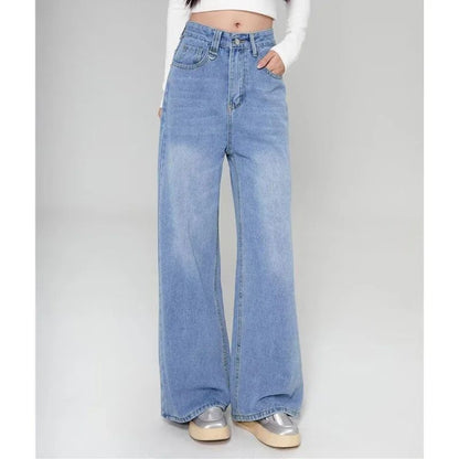 Summer Men Baggy Jeans Unisex Vintage American Style Straight Wide Leg Denim Pants Fashion Brand Hot Sale Casual Trousers