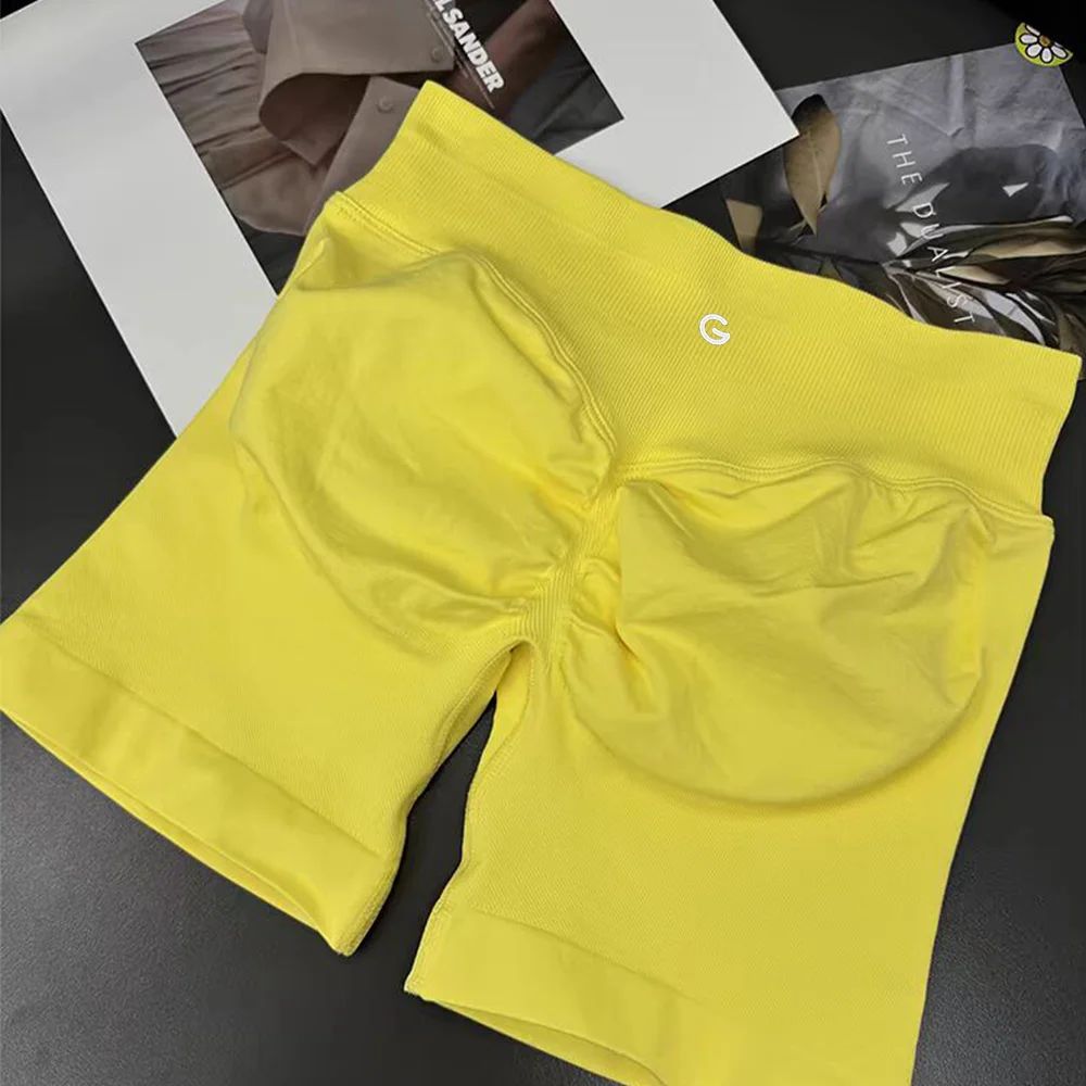 2025 Autumn New Women's Cotton Thread Elastic Yoga Sports Shopping Shorts Versatile