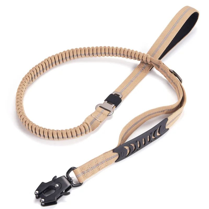 Coleiras para Cães Refletivas com Amortecedor e Cinto de Segurança para Carro para Cães Grandes Coleira de Cachorro Tática Resistente sem Puxar com Elástico