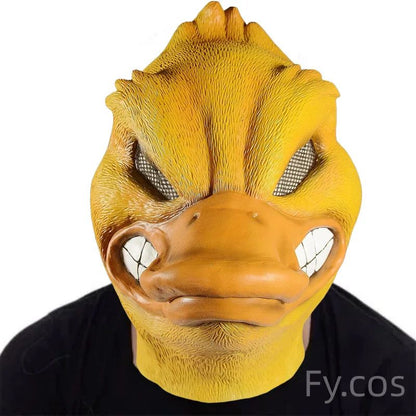 Halloween Costume Yellow Duck Head Party Animal Mask Cosplay Prop Latex Masks Green Fish Mask Funny Duck Bill Realistic Masks