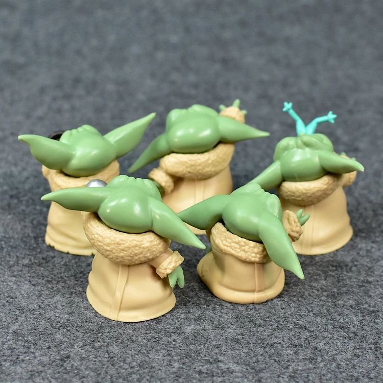 New 5pcs/set Baby Yoda Grogu Mandalorian Action Figure Toys 4-7cm Yoda Baby Action Toys Star Wars Figuras Hot Xmas Gifts