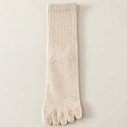 4 Pairs Women Toe Socks Five Finger Socks High Quality Cotton Autumn Spring Middle Tube Sports Socks with Separate Fingers
