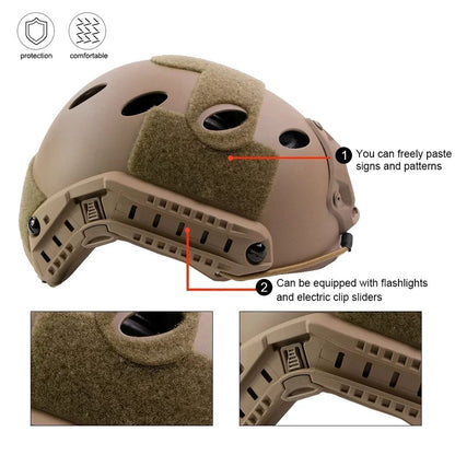 Capacete FAST Airsoft MH Capacete ABS Novo Engrossado para Esportes ao Ar Livre PJ Air Gun Tiro CS Equipamento de Proteção para Adulto