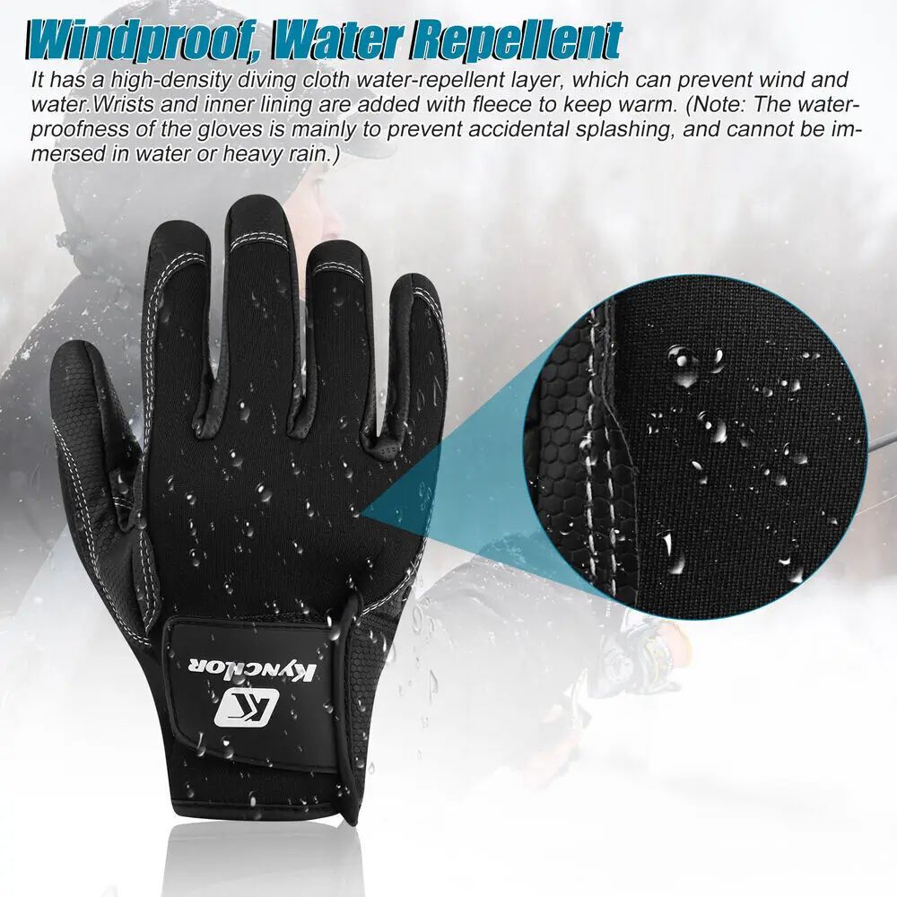 Luvas de Pesca Sem Dedos de Inverno para Homens Mulheres Luvas de Ciclismo Quentes à Prova de Vento com Tela Sensível ao Toque para Clima Frio