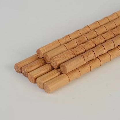 Hashis de Madeira de Bambu Natural Artesanais Hashis de Bambu para Cozinha Doméstica 24cm Reutilizáveis para Sushi e Utensílios de Mesa