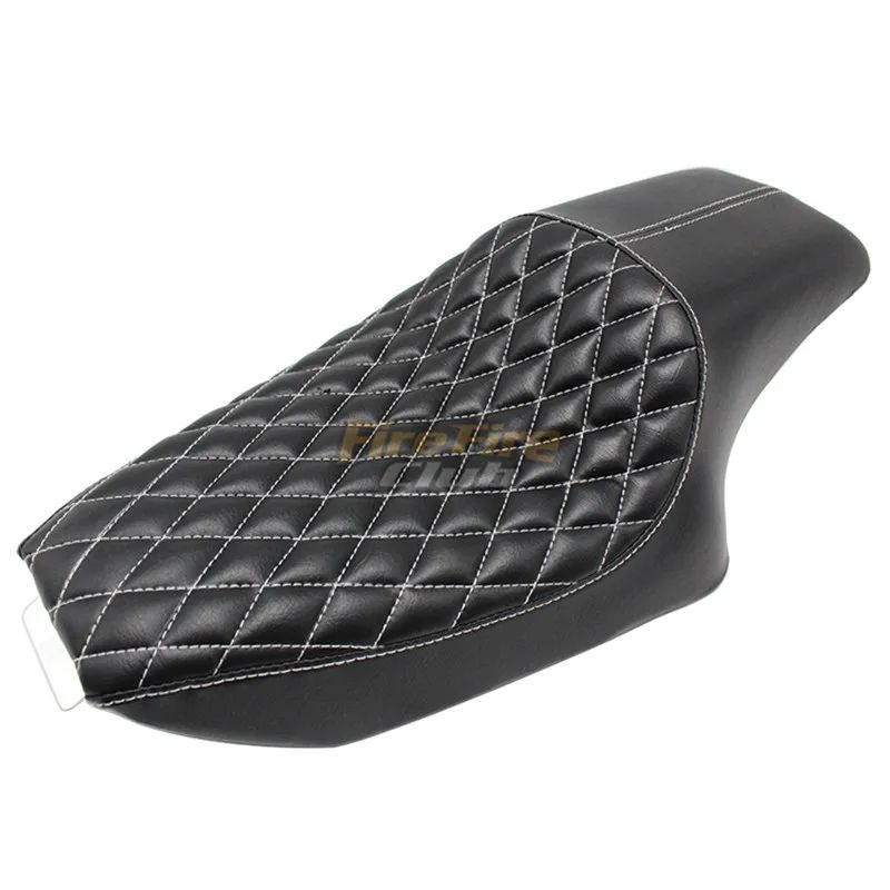 Banco de Couro PU para Motocicleta, Assento Dianteiro e Traseiro para Piloto e Passageiro Harley Sportster XL iron 883 1200 48 Forty-eight 2004-2016