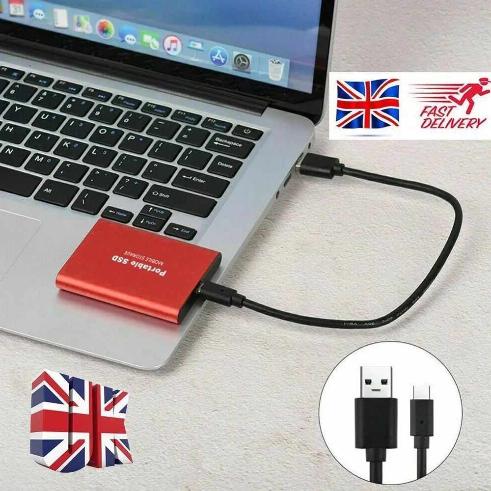 Unidade de Estado Sólido Externa de Alta Velocidade 1TB Disco Rígido Externo Portátil SSD 2TB Disco Rígido Externo SSD Para Laptop Mac