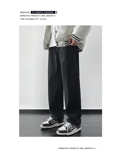 4 Colors Winter Fleece Men's Jeans Baggy Straight Elastic Waist Denim Pants Fashion Korean Thickened Warm Male Thermal Trousers