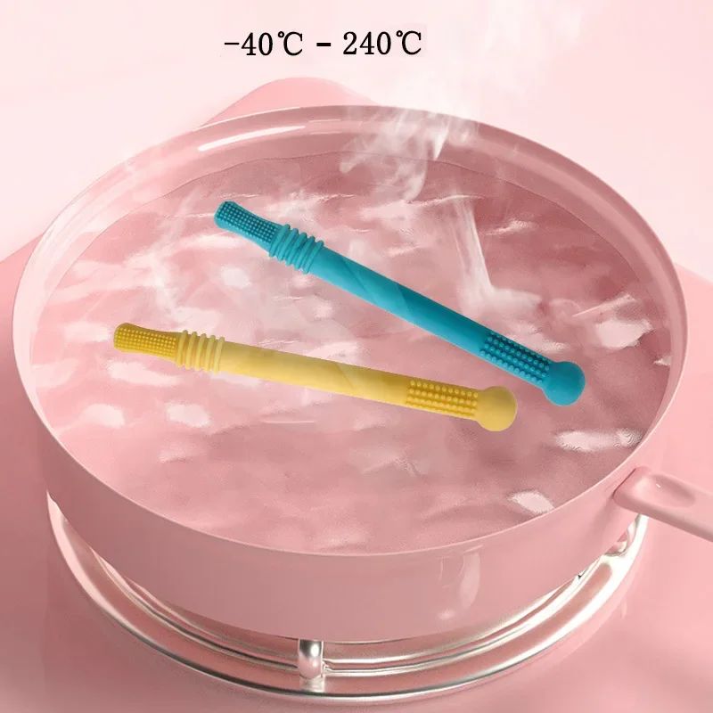Brinquedo de Mastigar Seguro para Bebês, Mordedor de Silicone para Dentes Molares, Mordedores para Bebês, Alça de Silicone Molar para Bebês, Brinquedo de Segurança para Bebês