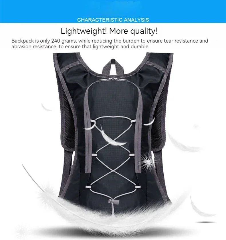 Mochila de Corrida Off-road Poliéster Mochila Ciclismo Maratona Mochila Esportiva para Caminhada e Montanhismo ao ar Livre