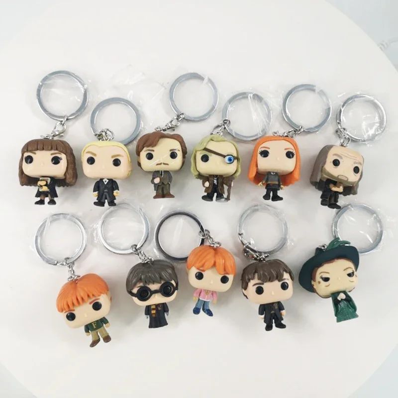 Funko Pocket Chaveiro Brinquedo Hermione Granger Dobby Dumbledore Malfoy Ginny Ron Hedwig Snape Voldemort Luna Pop de Bolso Chaveiro Brinquedo