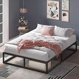 Zinus Joseph 10 Inch Metal Bed Frame with Mattress Support, No Box Spring Needed, Sturdy Steel Construction