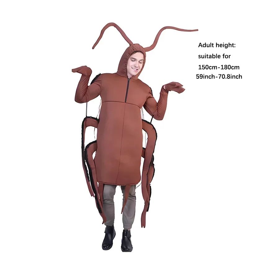 Adult Kid Play Halloween Costumes  Funny Outfit Party Props Costumes One Piece Clothing Cosplay Cockroach Clothing 2026