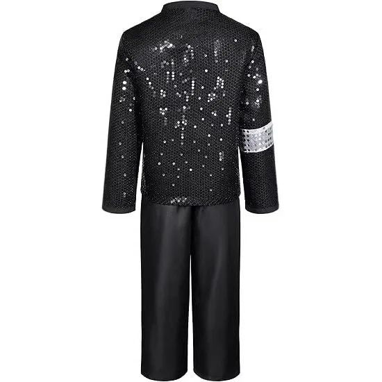 Adult Women Men Pop Star Michael Jackson Cosplay Costume Wig Halloween Stage Performance Hip Hop Dance  Family Clothing 2026 80s