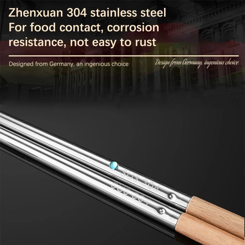 Hashis de Aço Inoxidável Hashis Longos para Cozinhar Macarrão Fritura Panela Quente Hashis Chineses Hashis de Metal Reutilizáveis Utensílios de Mesa