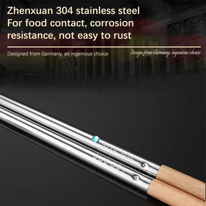 Hashis de Aço Inoxidável Hashis Longos para Cozinhar Macarrão Fritura Panela Quente Hashis Chineses Hashis de Metal Reutilizáveis Utensílios de Mesa