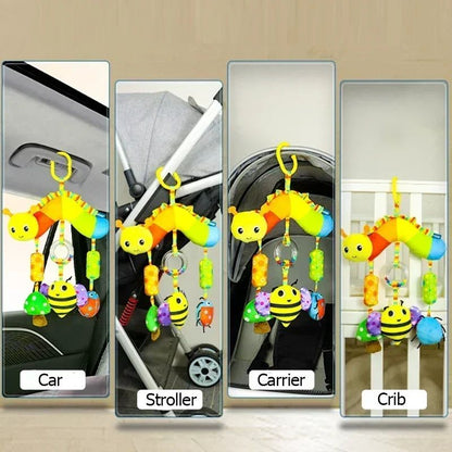 Brinquedos para Bebês de 0, 3, 6, 12 Meses, Brinquedo de Pelúcia com Atividades de Arco-Íris para Pendurar no Carrinho de Bebê, Cadeirinha de Carro, Berço, Viagem, Brinquedos Sensoriais para Bebês