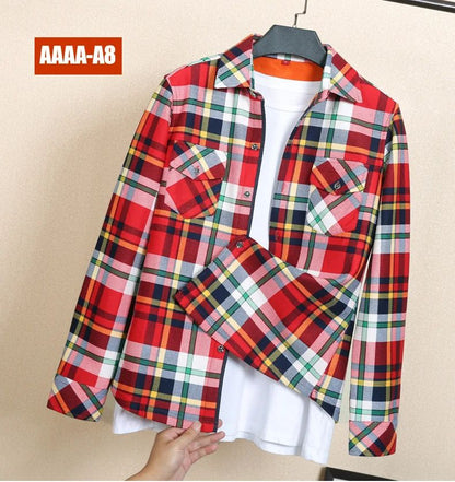 Thickened Fleece Women's Casual Shirt Korean Style All-Match Slim Fit Warm Plaid Elastic Large Size Button down Coat