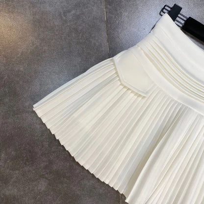 2024 Spring Summer New Arrivals High Waist Short Mini Pleated Skirt Streetwear Women Slim Fashion Korea Kawaii A Line Skirt