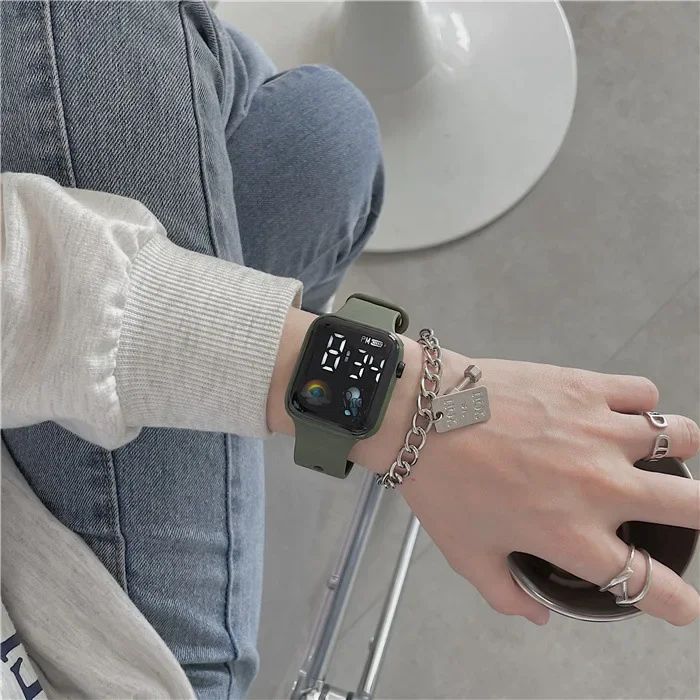 New LED Sports Watches Digital Watch for Men Women Wristwatches Casual Silicone Montre Femme Relojs Para Mujer (No Bracelet)