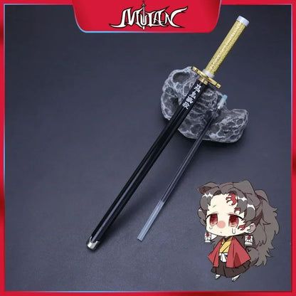 Caneta espadada de ponta de feltro de 7,5 polegadas Demon Slayer Nichirin, modelo de liga de espada, caneta katana Tanjirou, arma de anime Kimetsu No Yaiba, brinquedo Rengoku