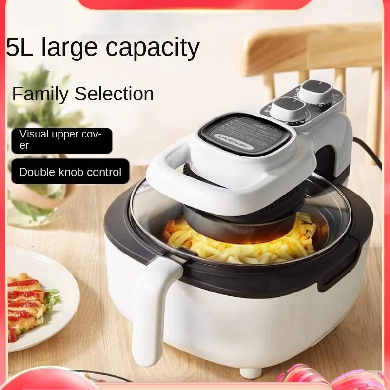 Flip-free air fryer double-layer fryer household large-capacity electric fryer fully automatic French fries machine