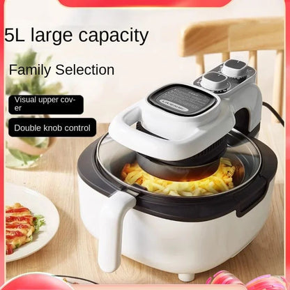 Flip-free air fryer double-layer fryer household large-capacity electric fryer fully automatic French fries machine