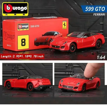 Burago 1:64 Ferrari Series SF90 488P Roma F430 F12 Liga de Carro Modelo Brinquedos Infantis Coleção de Presentes de Férias Modelo de Carro Atacado