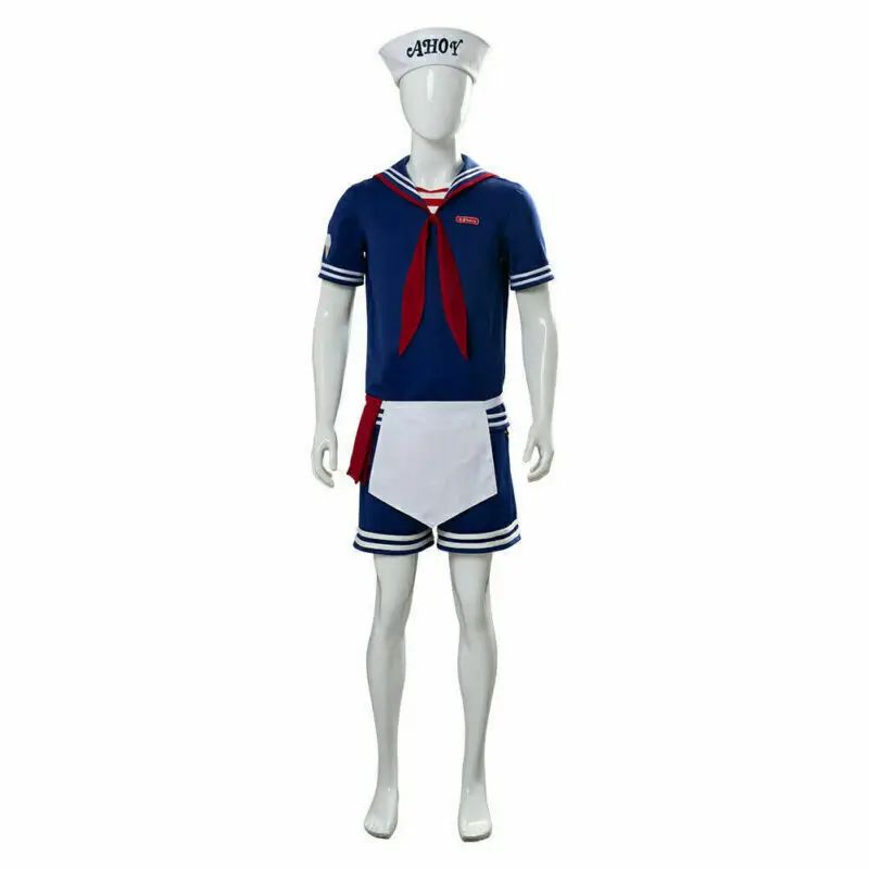 2026 new Men&Womens Robin/Steve Scoops Ahoy Costume Cosplay Uniforms Navy Halloween Costume Uniform Fancy Dress