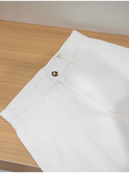 BC Elastic, comfortable and breathable summer men's versatile casual loose white shorts