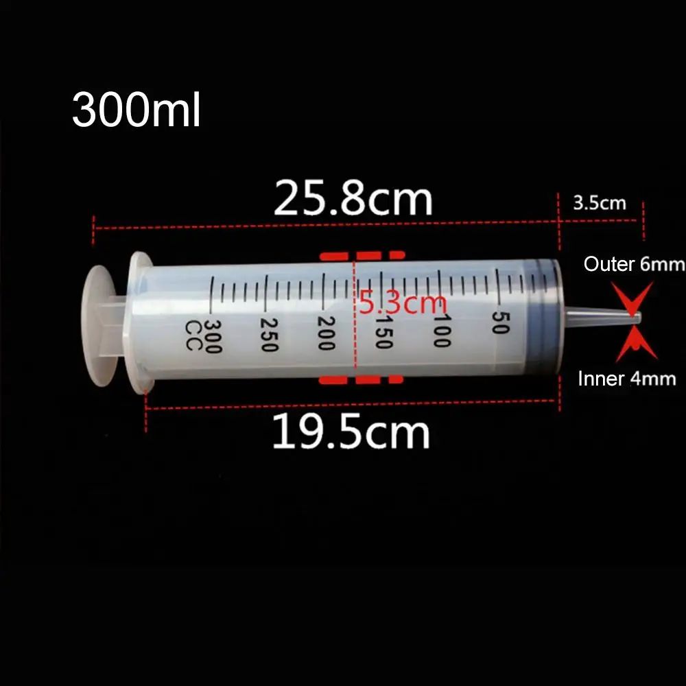 1 seringa de grande capacidade de 150ml-500ml, bomba reutilizável, medição, tubo de 1,3m, alimentação, tinta, seringa grande, nutrientes hidropônicos