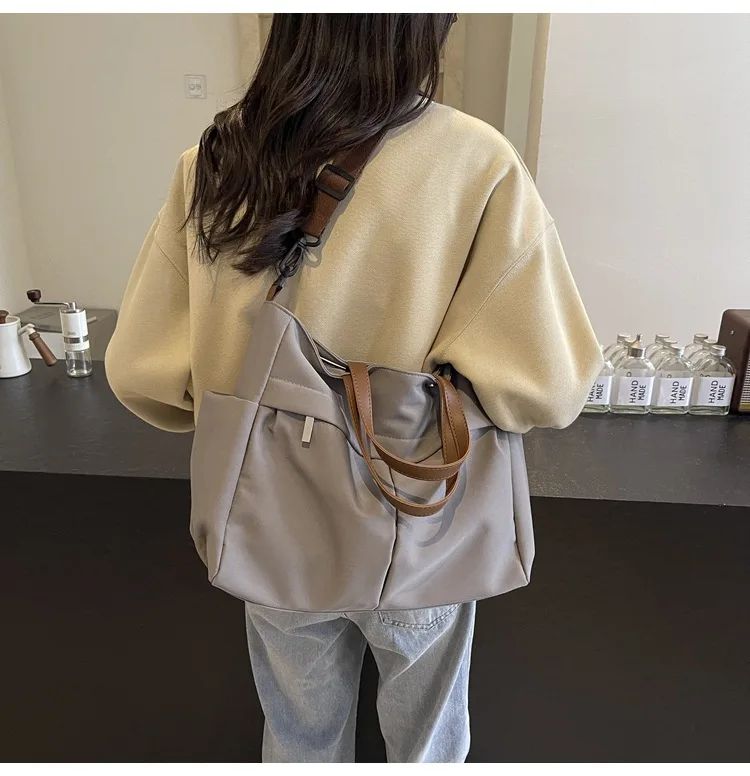 Multi Functional Tote Bag: Durable Nylon Work & Daily Shoulder Purse, Large Capacity Handbag Crossbody Bags for Women Daily Use