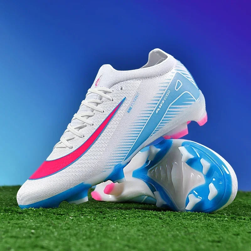 New Men Football Boots Cleats Grass Adult Soccer Shoes Ankle Sport Training Outdoor Ultralight Non-Slip Futsal Comfortable