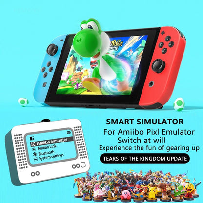 Para Allmiibo Chargeable Intelligent Simulator Emulator Bluetooth-Compatível Gravador Universal para Acessórios de Jogos Switch/Wiiu