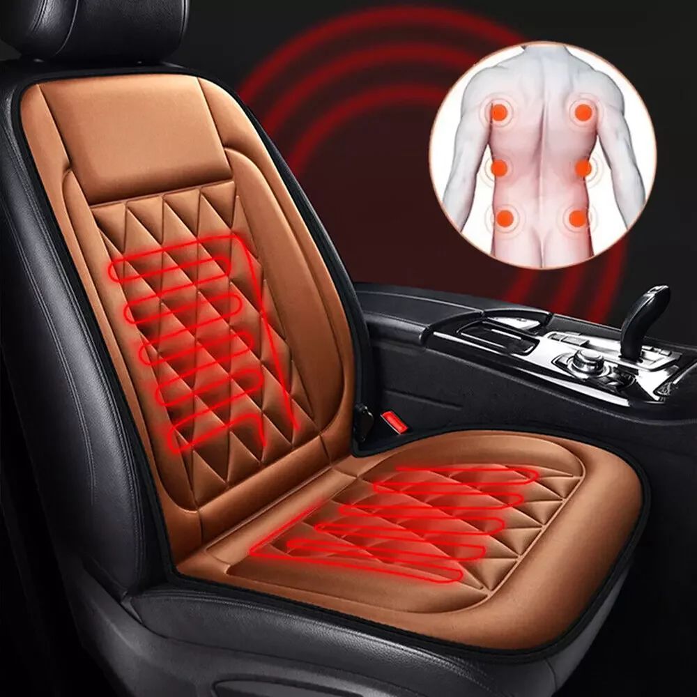 12-24v HeatedCar Seat Cover 30' Fast Car Seat Heater Cloth/Flannel Heated Car Seat Protector 25W Seat Heating Cover Car Seat