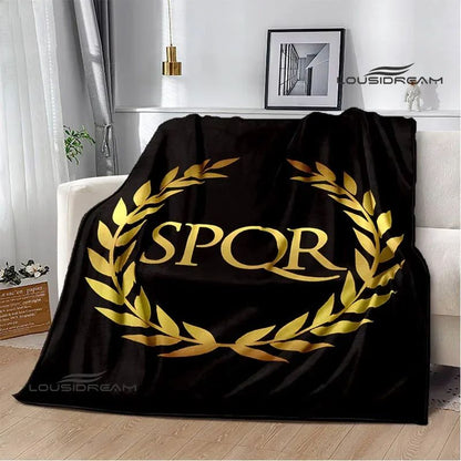 Roman SPQR logo printed blankets Children's warm blanket soft and comfortable blanket home travel blankets birthday gift