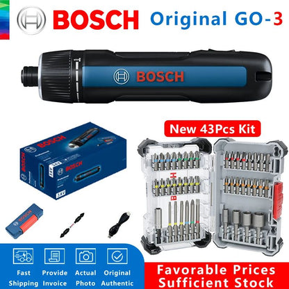 Parafusadeira sem fio BOSCH GO 3 3.6V Bateria de íon de lítio Recarregável Furadeira sem fio com caixa Conjunto de ferramentas profissionais Bosch go3