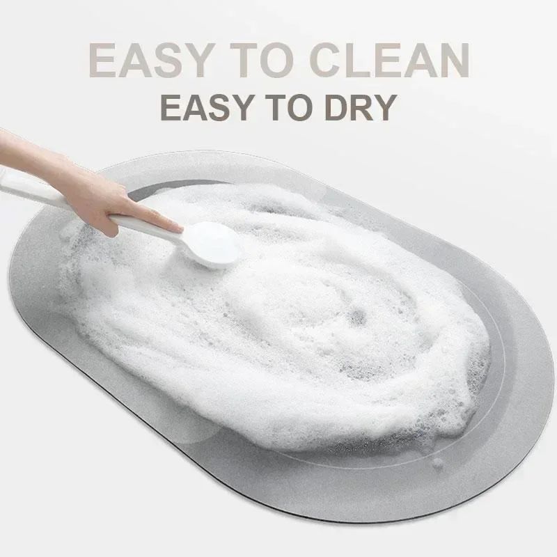 Marble Texture Bath Mat Non-slip Super Absorbent Toilet Bathroom Floor Rug Living Room Porch Entrance Carpet Home Bedroom Decor