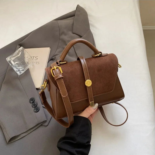 Crossbody Bags Elegant Handbag with Adjustable Strap Golden-Tone Hardware and Flap Closure Trendy Crossbody Bag for Women