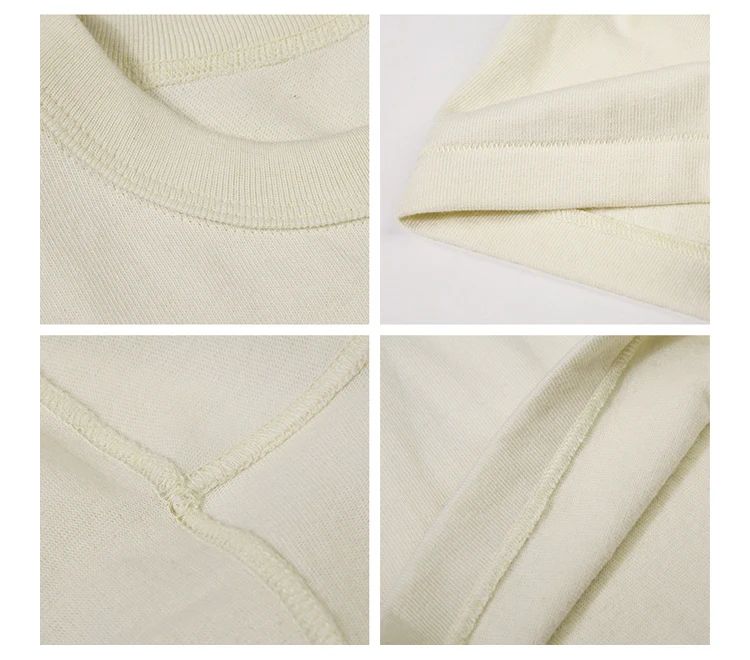 Bronson Heavyweight Seamless Tubular T-Shirt Summer Men's Plain Basic Tee Shirts